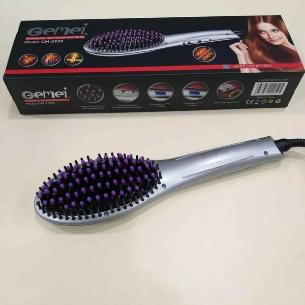 Gemei GM-2950 Professional Hair Straightener Brush