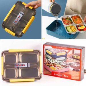 TEDEMEI Stainless Steel Lunch Box 4 Compartments