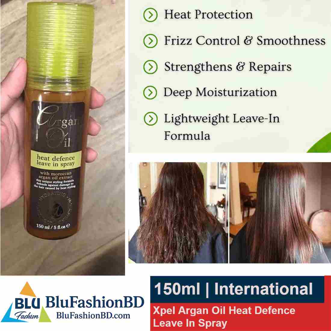 Xpel Argan Oil Heat Defence Leave in Spray