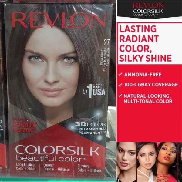 Revlon Color Silk Beautiful Hair Color-27 Deep Rich Brown