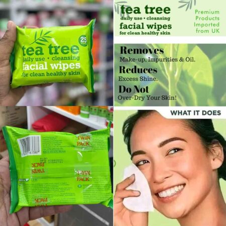 Xpel TEA TREE Facial Cleansing Wipes