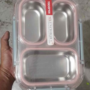TEDEMEI Stainless Steel Lunch Box with 3 Compartments