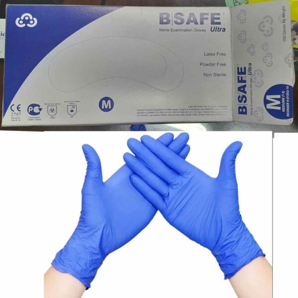 Nitrile examination gloves by BSAFE