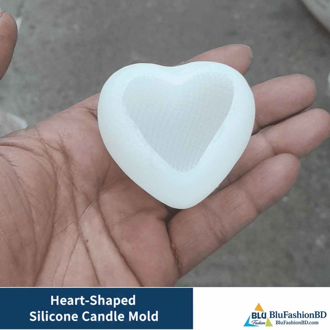 Heart-Shaped Silicone Candle Mold
