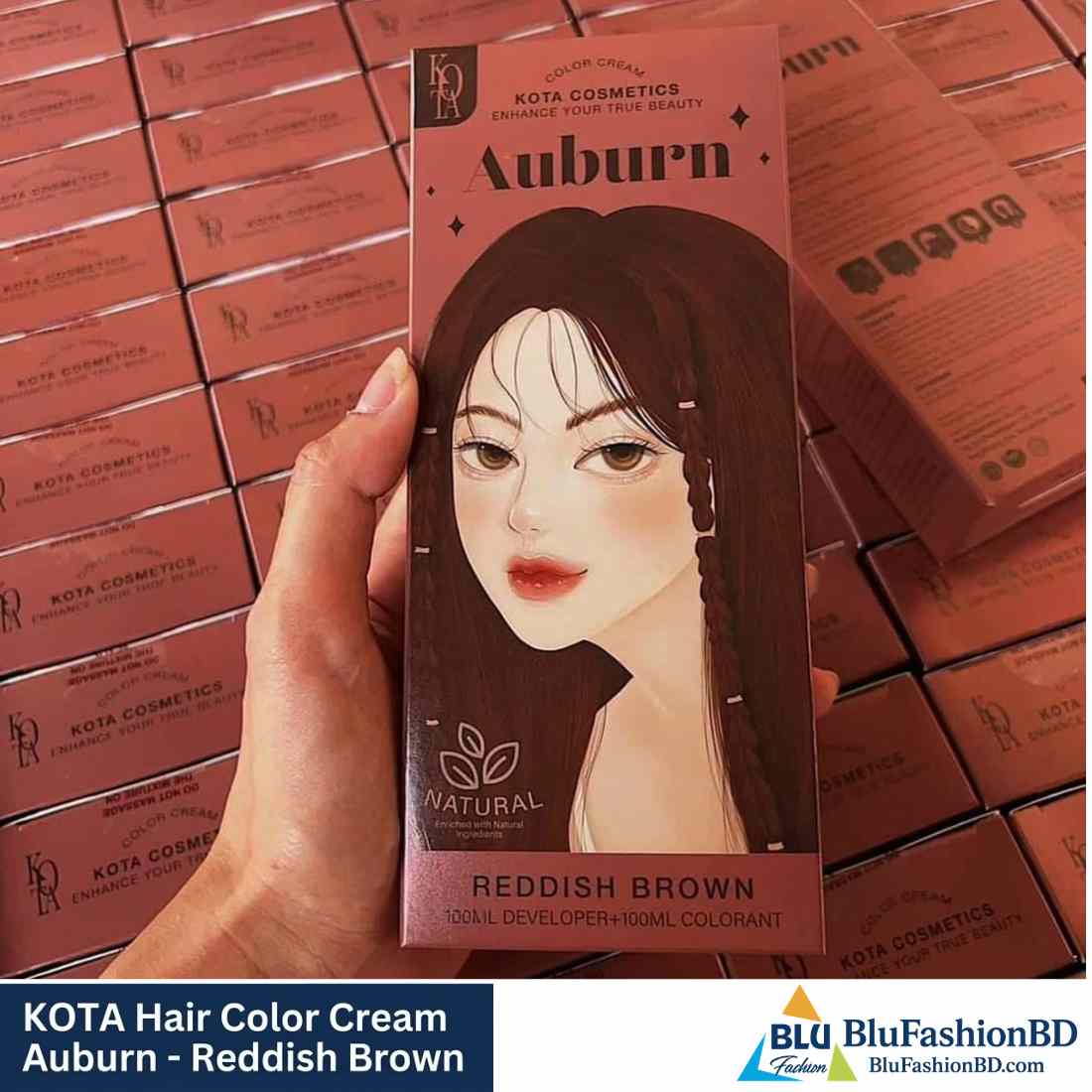 Hair Color Cream Auburn KOTA Hair Color Cream Auburn - Reddish Brown